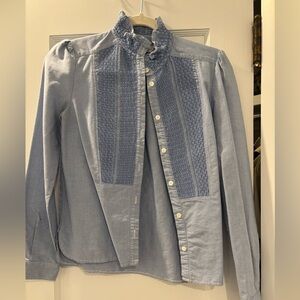 Men's Blue Button-Up Shirt